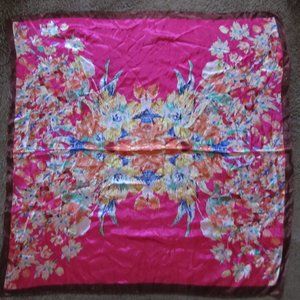 MOSI Multi Colored 100% Silk Square Scarf